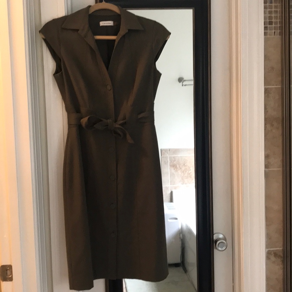 Olive lined dress